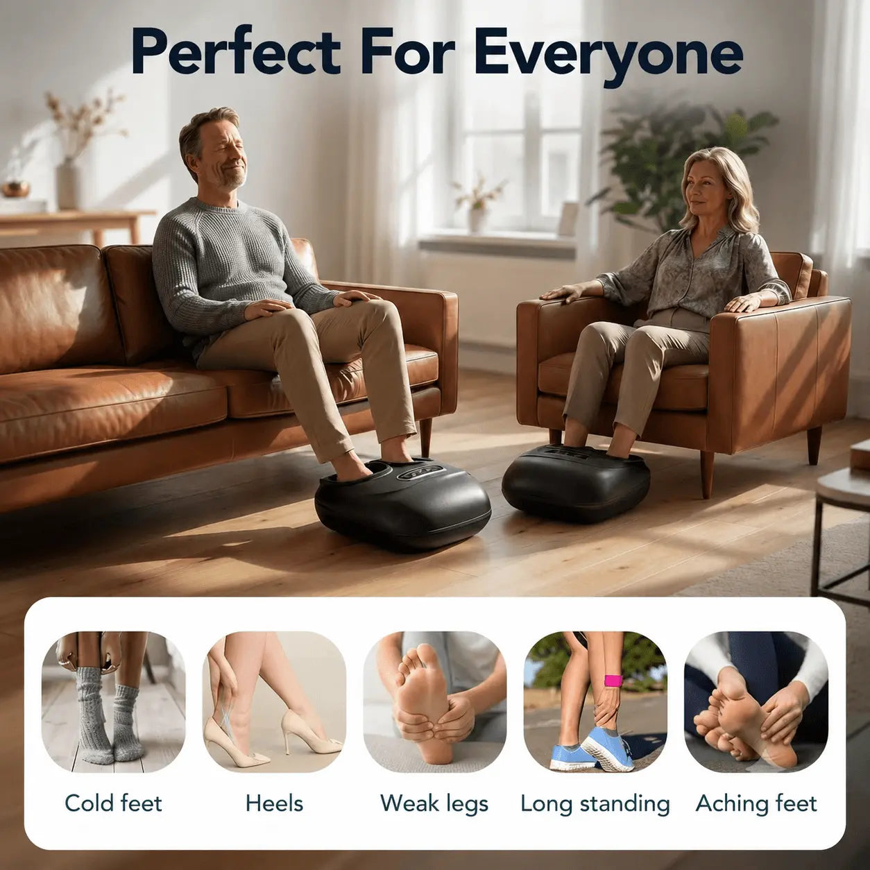 4-in-1 Shiatsu Foot Massager with Heat, Vibration, Deep Kneading, and Compress